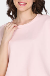 Zivame 2 Mile Fashion Knit Cotton Loungewear Set - Pink Dogwood — thumbnail 6